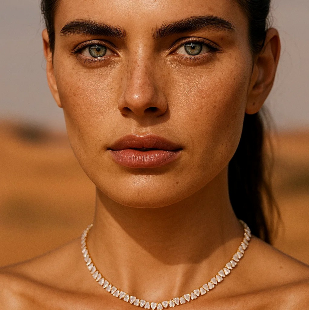 Cascading Teardrop Tennis Necklace
